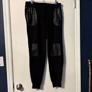 Rebel Wilson for Torrid Sweatpants with Leather Details